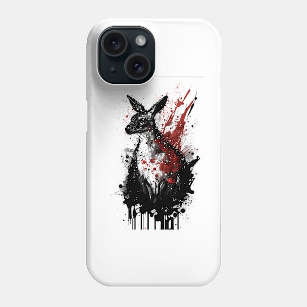 Kangaroo Ink Painting Phone Case by TortillaChief