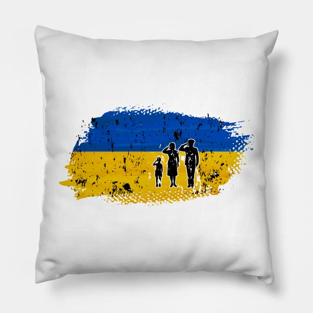 support ukraine ,ukraina flag ,ukrainian flag,stand with ukraine, Pillow by YOUNESS98