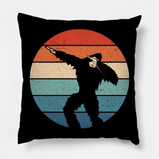 Bigfoot Retro Vintage Dabbing Gifts Pillow