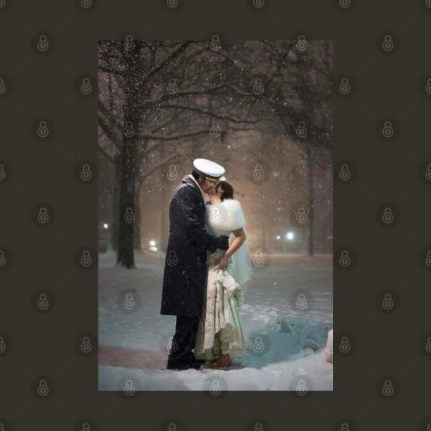 winter wedding kiss by willow141