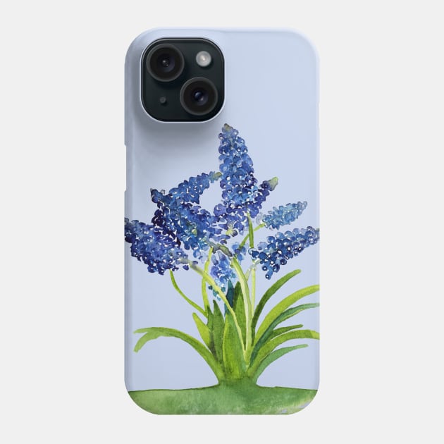 Grape Hyacinths Phone Case by Kirsty Topps