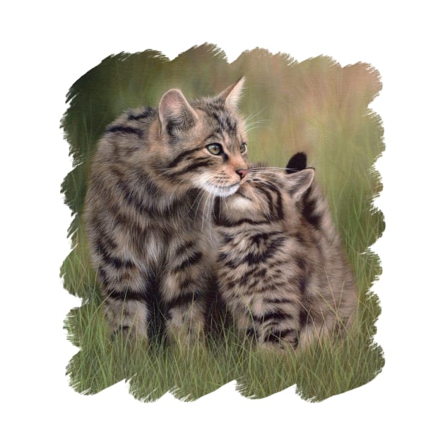 Scottish Wildcats Painting by rachelstribbling