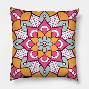 mandala-design, mandala-art, geometric, abstract, mandala and spirituality, colorful, rainbow, mandala pattern, mandala flower patterns, Flower Mandala ,Spirituality Pillow