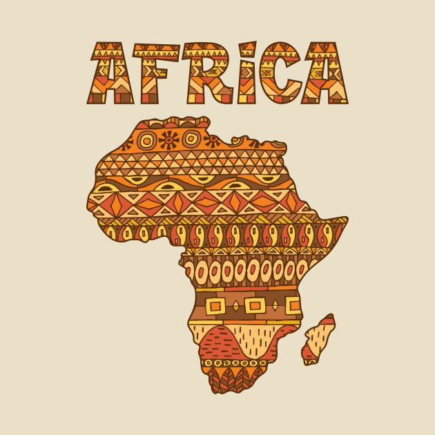 Africa Map Pattern by Malchev