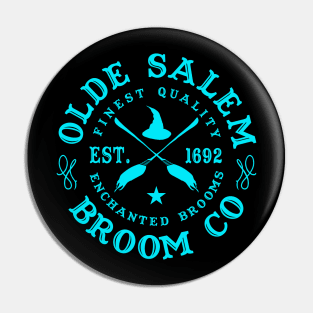 Wiccan Occult Witchcraft Salem Broom Company Pin
