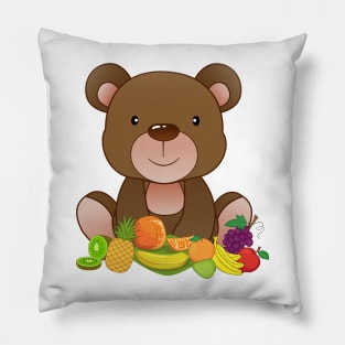 fruit bear sticker Pillow