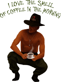 I love the smell of coffee in the Morning (dark text) Magnet