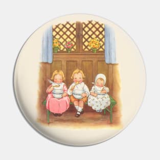 Vintage Pease Porridge Hot Nursery Rhyme Pin