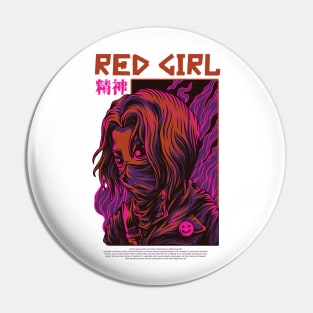 Red Girl Pin