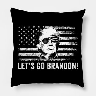 Let's Go Brandon Funny Trump American Flag Pillow