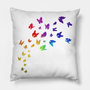 Rainbow Butterflies Pillow