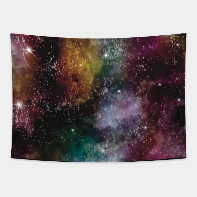 Galaxies Tapestry by Xatutik-Art