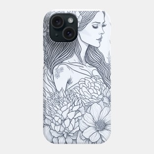 Coloring pregnant woman Phone Case