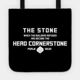 Psalm 118:22 Stone Builders Refused Chief Cornerstone Tote