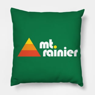 Mt Rainier Washington Retro Pillow