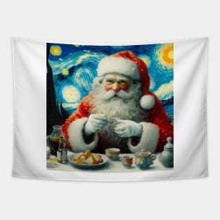 Christmas Santa Claus Van Gogh Tapestry