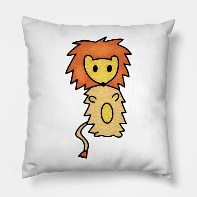 Lion Hog Pillow by Anastasiya Malakhova