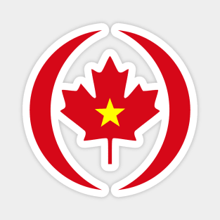 Canadian Vietnamese Multinational Patriot Flag Magnet