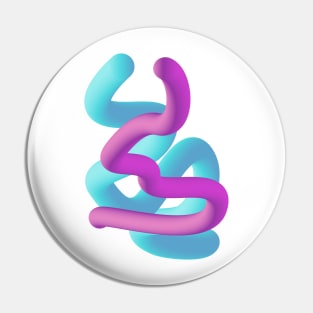 Fluid geometric purple abstract shape worm Pin