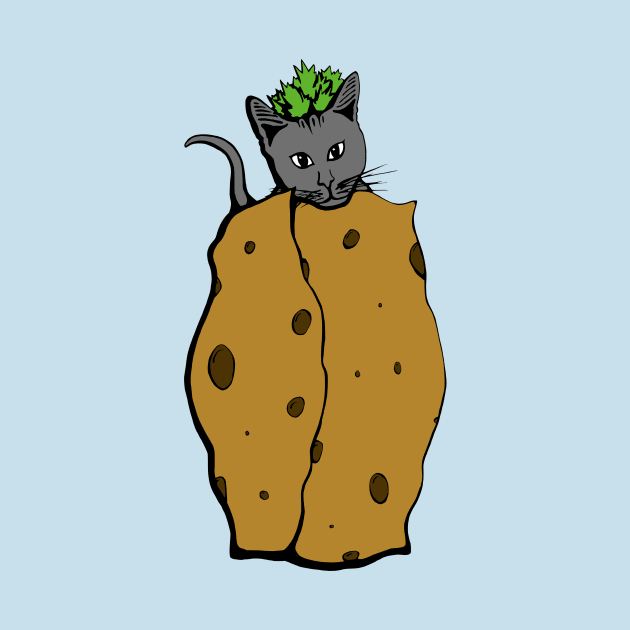 Cilantro Cat Burrito Wrap by studiogooz