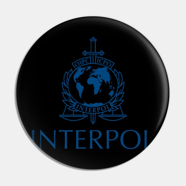 INTERPOL International Criminal Police Organization Pin by EphemeraKiosk