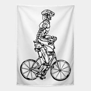 SEEMBO Robot Cycling Bicycle Bicycling Biker Biking Fun Bike Tapestry