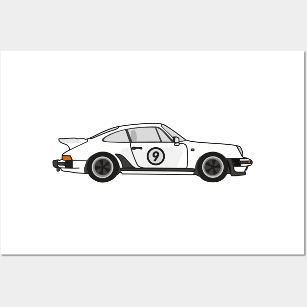 Porsche 930 - Sports Car Poster Print