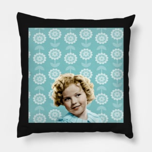 Shirley Temple Teal Pillow