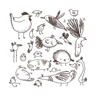 Birdies and a Pig T-Shirt