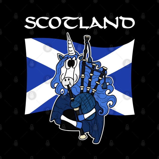 Scotland Unicorn Playing Bagpipes Scottish St Andrews Day by doodlerob