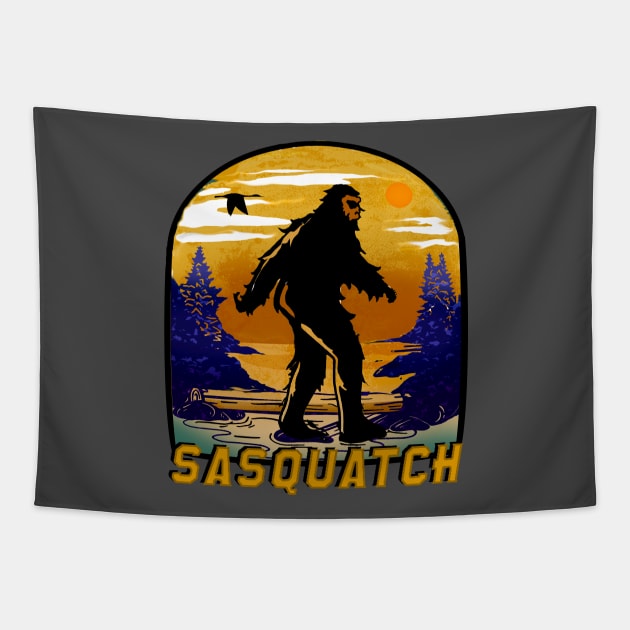 Sasquatch Tapestry by Midcenturydave