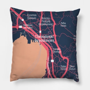 Thessaloniki colour map Pillow