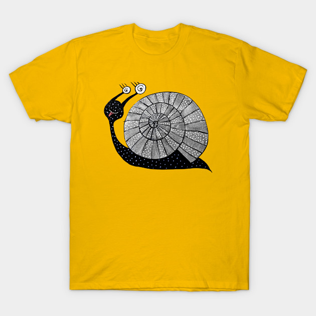 Funny Cartoon Snail With Spiral Eyes - Snail - T-Shirt | TeePublic