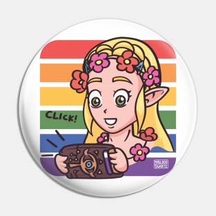 PRIDE Blonde Tourist Elf - Gaming Summer Pin