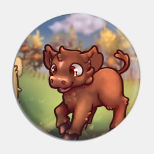 Fluffy cow Pin