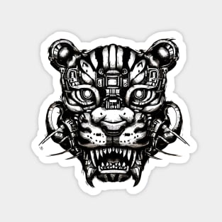 Mecha Tiger Head Weirdcore Magnet