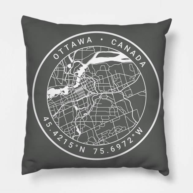 Ottawa Map Pillow by Ryan-Cox
