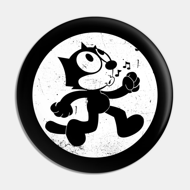 Felix The Cat Walking Whistle Pin by technofaze