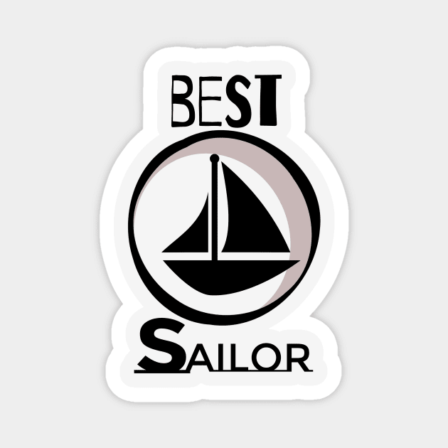 best sailor, fishing sailing design Magnet by summerDesigns