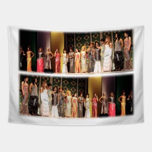 Miss Contest with candidates side by side Tapestry