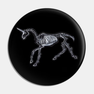 Skeleton Unicorn Pin