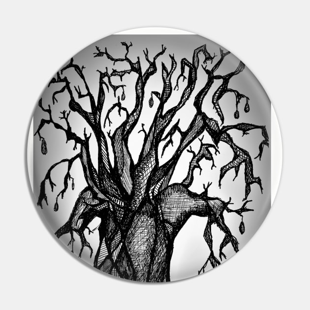 The Sacred Baobab Tree Pin by Tony Cisse Art Originals