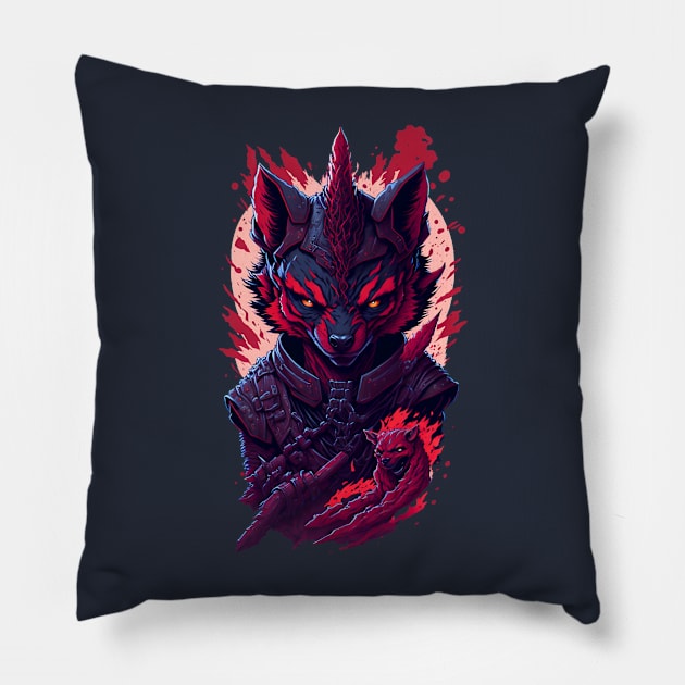 Shinobi Beast - Diseños de animales ninjas Pillow by Shinobi Beast