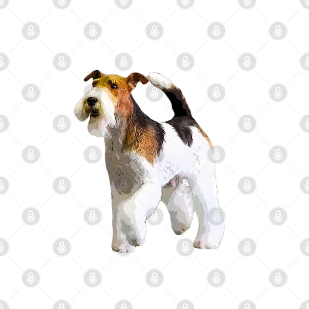 Fox Terrier Wire Foxy Dog by ElegantCat