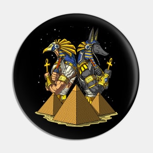 Egyptian Gods Anubis Horus Pin