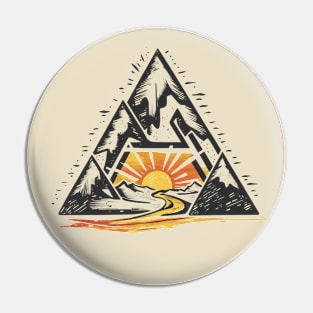 mountains over sunset Pin