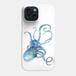 Octopus. Blue OCtopus design Phone Case