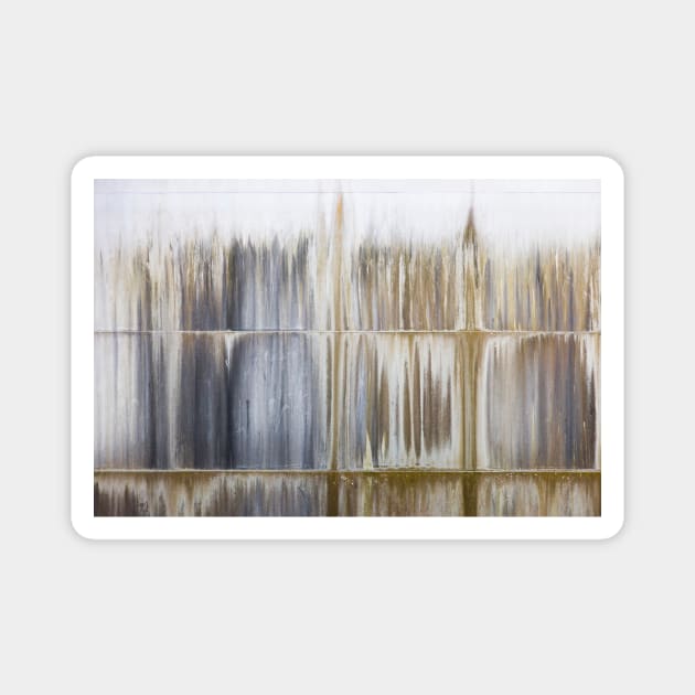 Stained Wall like a painting on a canvas. Magnet by textural