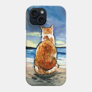 Beach Days - Orange and White Tabby Phone Case