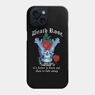 death rose - vintage flower and skull design Phone Case